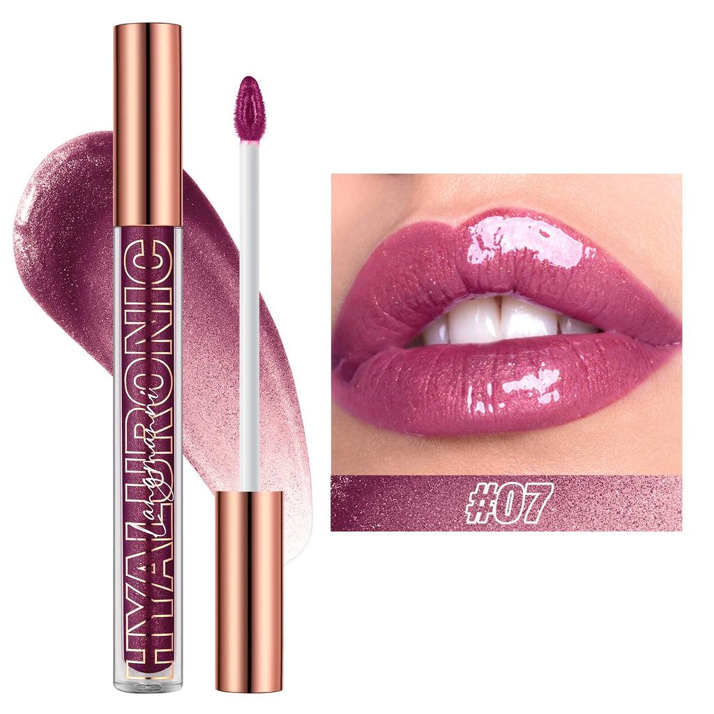 Hyaluronic Acid Glitter Lip Gloss – 8 Shades | Langmanni
