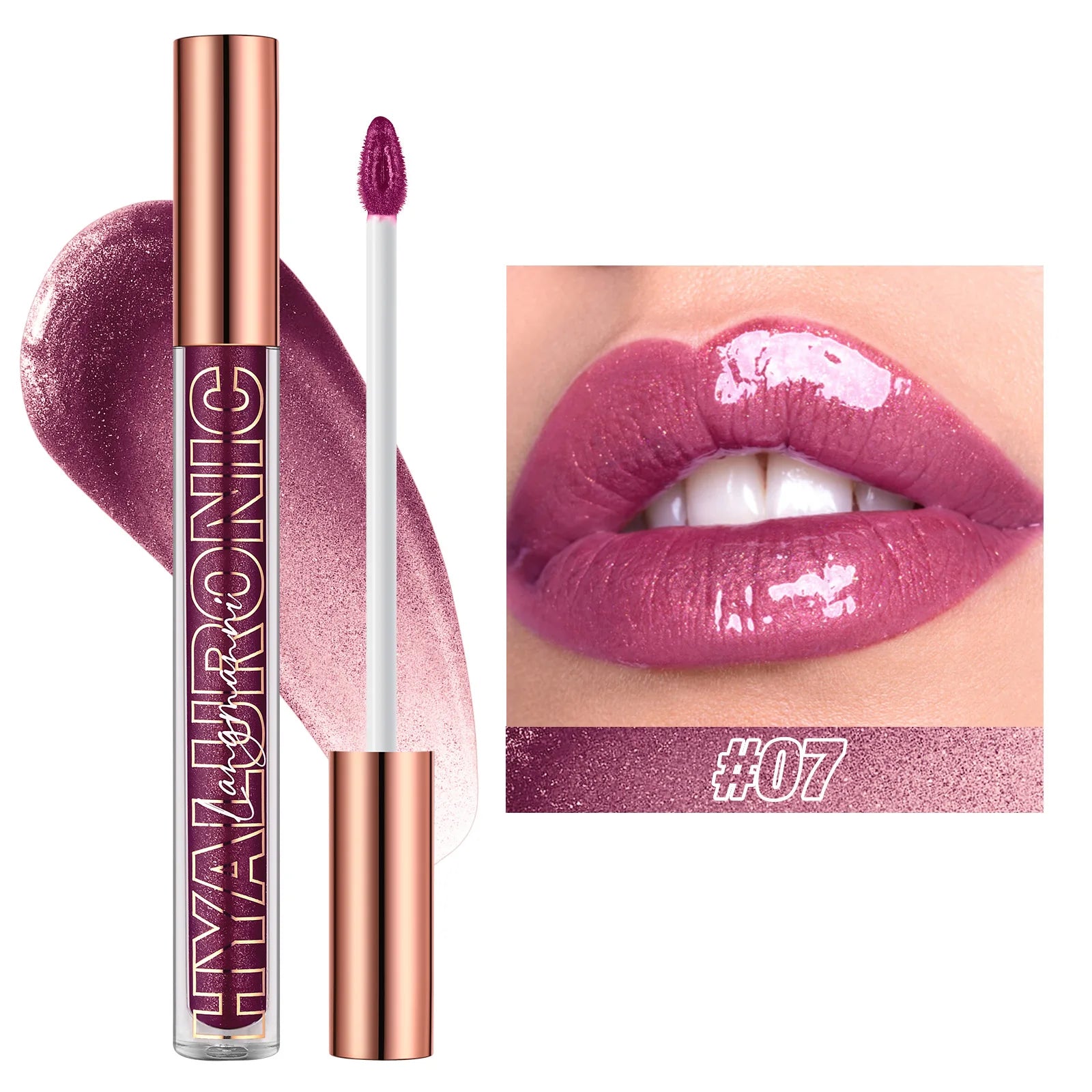 Hyaluronic Acid Glitter Lip Gloss – 8 Shades | Langmanni