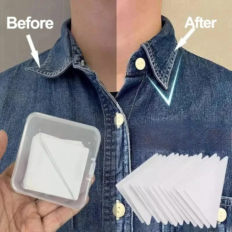 Shirt Polo Shirt Collar Paste Collar Shape Paste Triangle Collar Brace Without Curling Fixed Paste Collar Shape Paste Oasis Select
