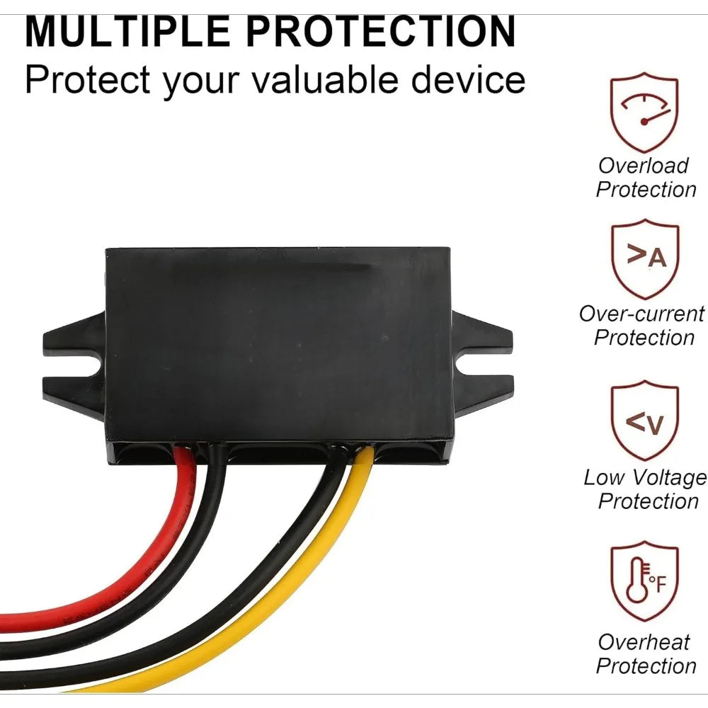DC To DC 12V/24V Step Down To 5V 3A 15W Converter Waterproof Buck Module Power Adapter For Car Radio Dash Cam GPS Navigation Oasis Select