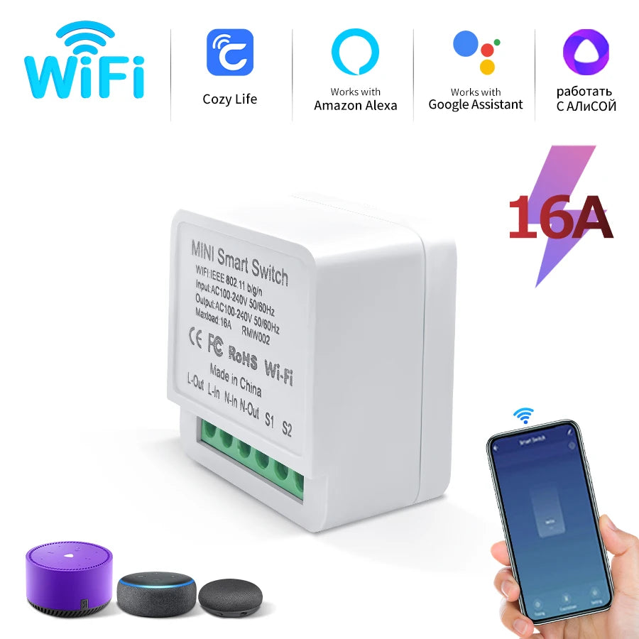 Smart WiFi Switch 16A – Alexa, Google Home & CozyLife App Smart WiFi Switch Oasis Select Only Receiver