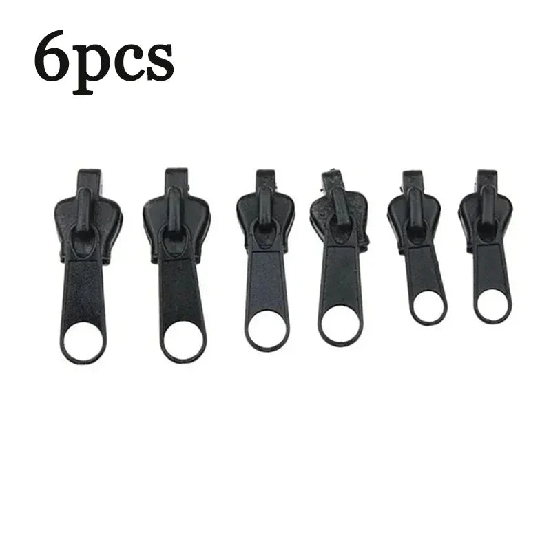 6pcs Instant Zipper Universal Instant Fix Repair Kit Replacement Zip Slider Teeth Multifunctional Clothing Replacement Zipper Oasis Select 6pcs Option1