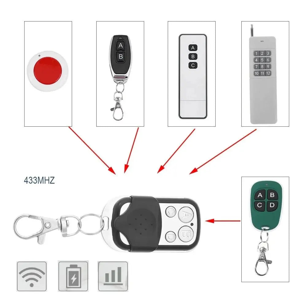 5/10PCS Universal Cloning Duplicator Key Remote Control 433MHZ 433.92MHZ Clone Learning Rolling Code For Gate Garage Door Oasis Select