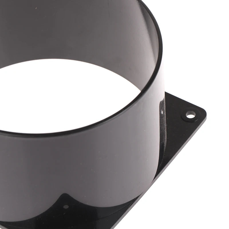 Black Flange Connector 75/100/120/150mm Plastic Square Bottom Straight Flange Air Inlet And Outlet Air Ducting Connection Flange Oasis Select