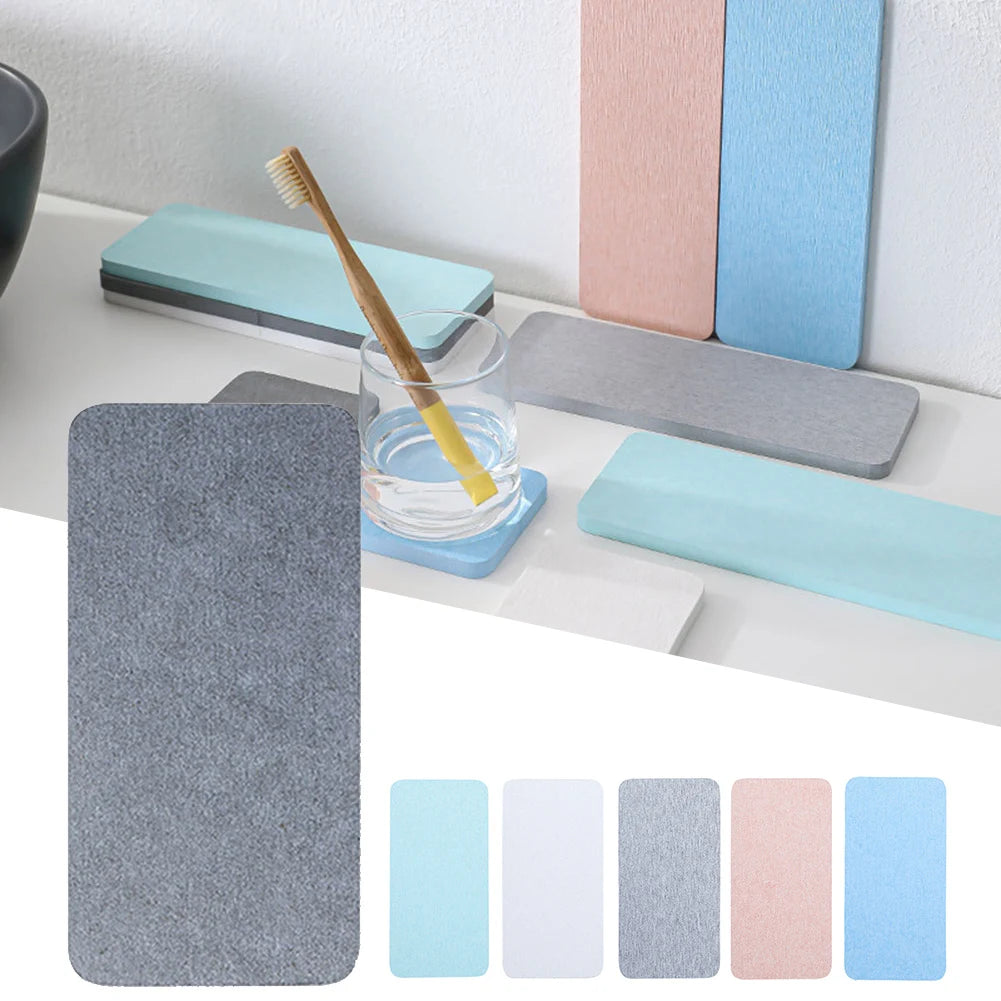 1PCS Water-Sbsorbing Stone Tray Absorbent Diatomite Tray Drink Coasters Water Tray For Sink Kitchen Bathroom Home Supplies Oasis Select
