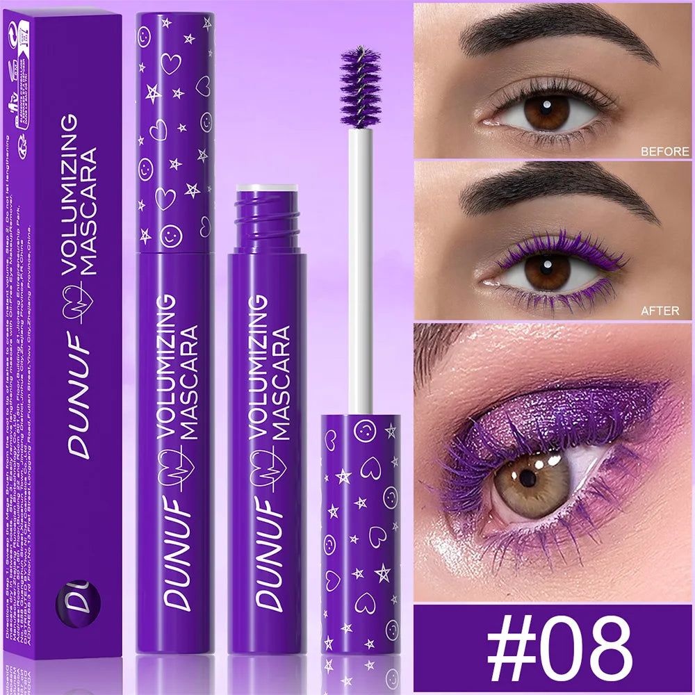 DUNUF Colorful Waterproof Mascara – Curling & Lengthening