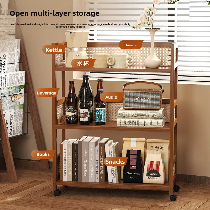 Kitchen rack Floor-to-ceiling multi-layer fruit and vegetable rack Storage countertop removable hot pot rack Storage rack Oasis Select