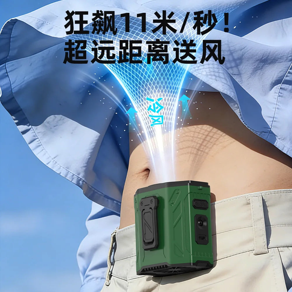 Portable Neck & Waist Fan – Rechargeable Wearable Cooling Fan