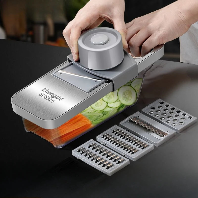 Stainless Steel Vegetable Slicer Potato Slicer Household New Multifunctional Slicer That Does Not Harm Hands Kitchen Accessories Oasis Select