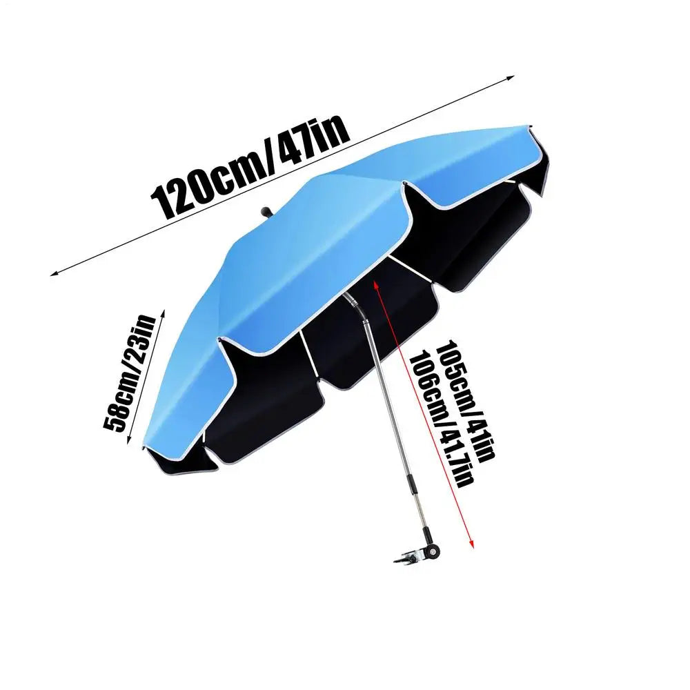 360° Clip-On Chair Umbrella | UV Canopy Beach & Camping