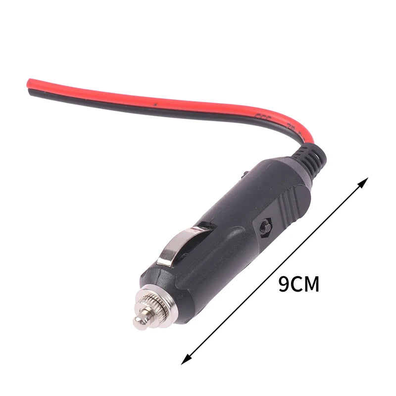 High-Quality Copper Wire 12V 24V Car Cigarette Lighter Male Socket Plug Connector with LED, 20A Auto Oasis Select