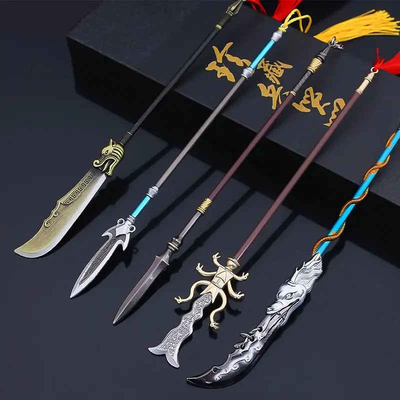 22cm Tiger Head Golden Spear Miniature | Ancient Weapon Replica Weapon Replica Miniature Oasis Select