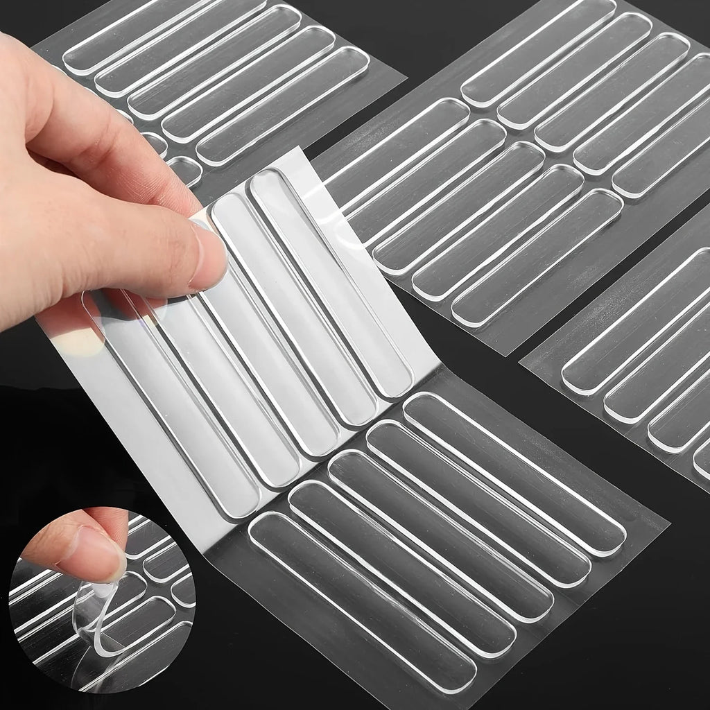 10pcs Clear Silicone Door Anti-Collision Pads, 6.3cm x 0.99cm - Transparent, Flexible Sealing Strips for Quieter Door Operation Oasis Select