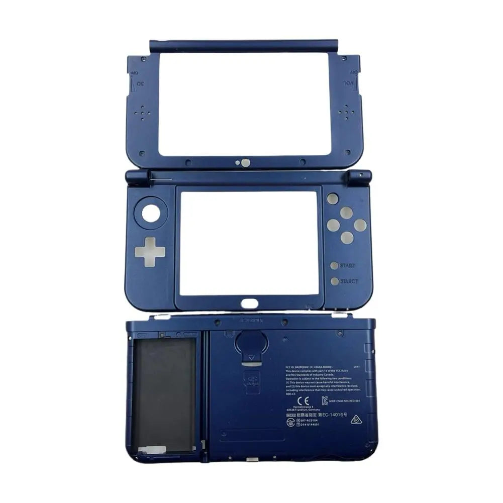 For NEW 3DS XL Replacement Complete Housing Case Set Middle Housing Shell Hinge Part Bottom Middle Shell Cover Plastic Frame Oasis Select Blue
