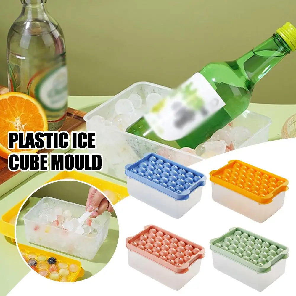 3-Piece Food Grade Ice Cube Tray Set with Storage Container