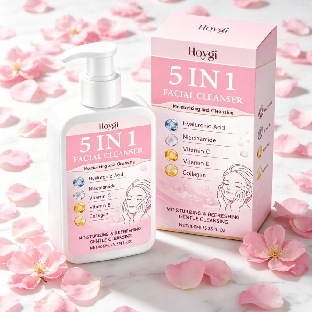 Hoygi 5-in-1 Facial Cleanser – Oil Control & Brightening Foam Facial Cleanser Oasis Select