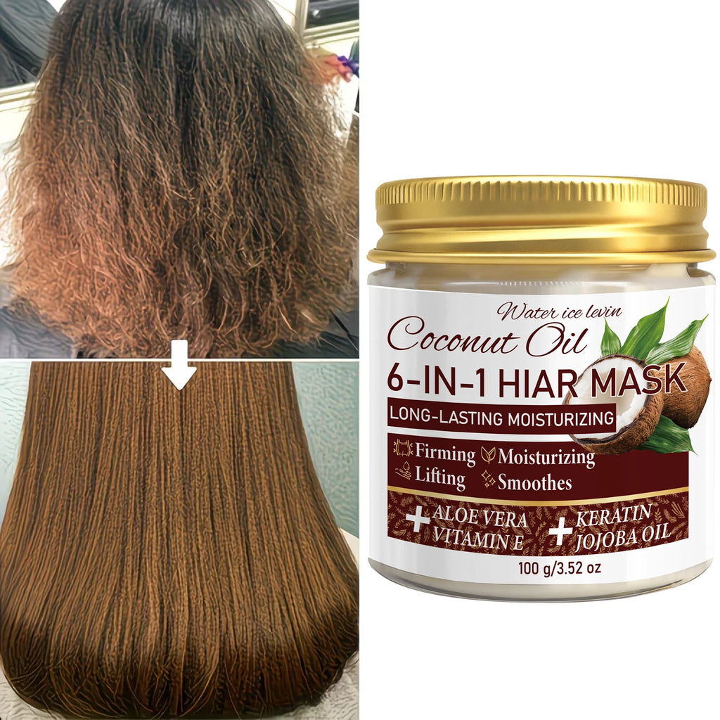 6-in-1 Coconut Hair Mask with Keratin & Jojoba Oil – 100g Deep Conditioning Hair Mask Oasis Select