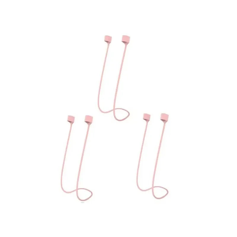 1-5pcs for AirPods Magnetic Silicone Anti-lost Neck Strap Wireless Earphone String Rope Headphone Cord Earphone Accessories Oasis Select 3pcs Pink No Magnetic