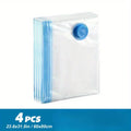 4PCS Vacuum Bag With Valve or Pump for Clothes Storing Large Plastic Compression Empty Bag Travel Accessories Storage Containe Oasis Select 4pcs blue 23.6x31.5in