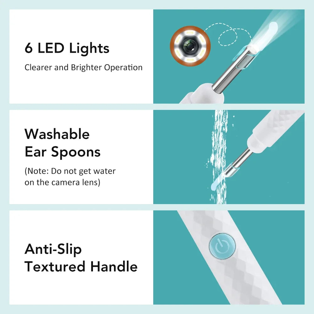 Visual Ear Cleaner with HD Camera & Wi-Fi – Borescope Ear Kit