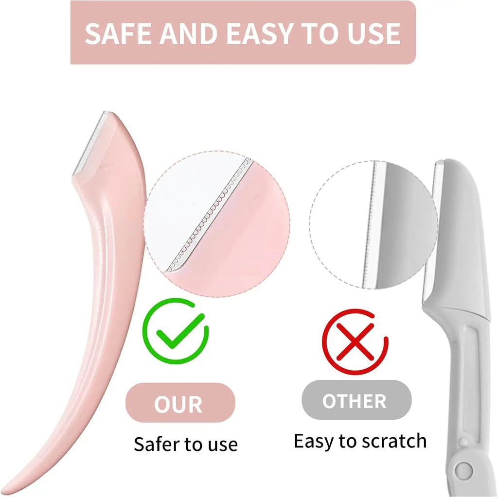 Precision Eyebrow Trimmer Set Stainless Steel Scissors Comb Curved Razor Facial Hair Remover Grooming Kit Unisex Beauty Tools Oasis Select