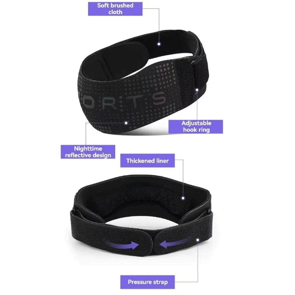 Patella Protector Sports Patella Brace Shock-absorbing Non-Slip Knee Support Pad Extra Thick Reflective Knee Strap Cycling Oasis Select