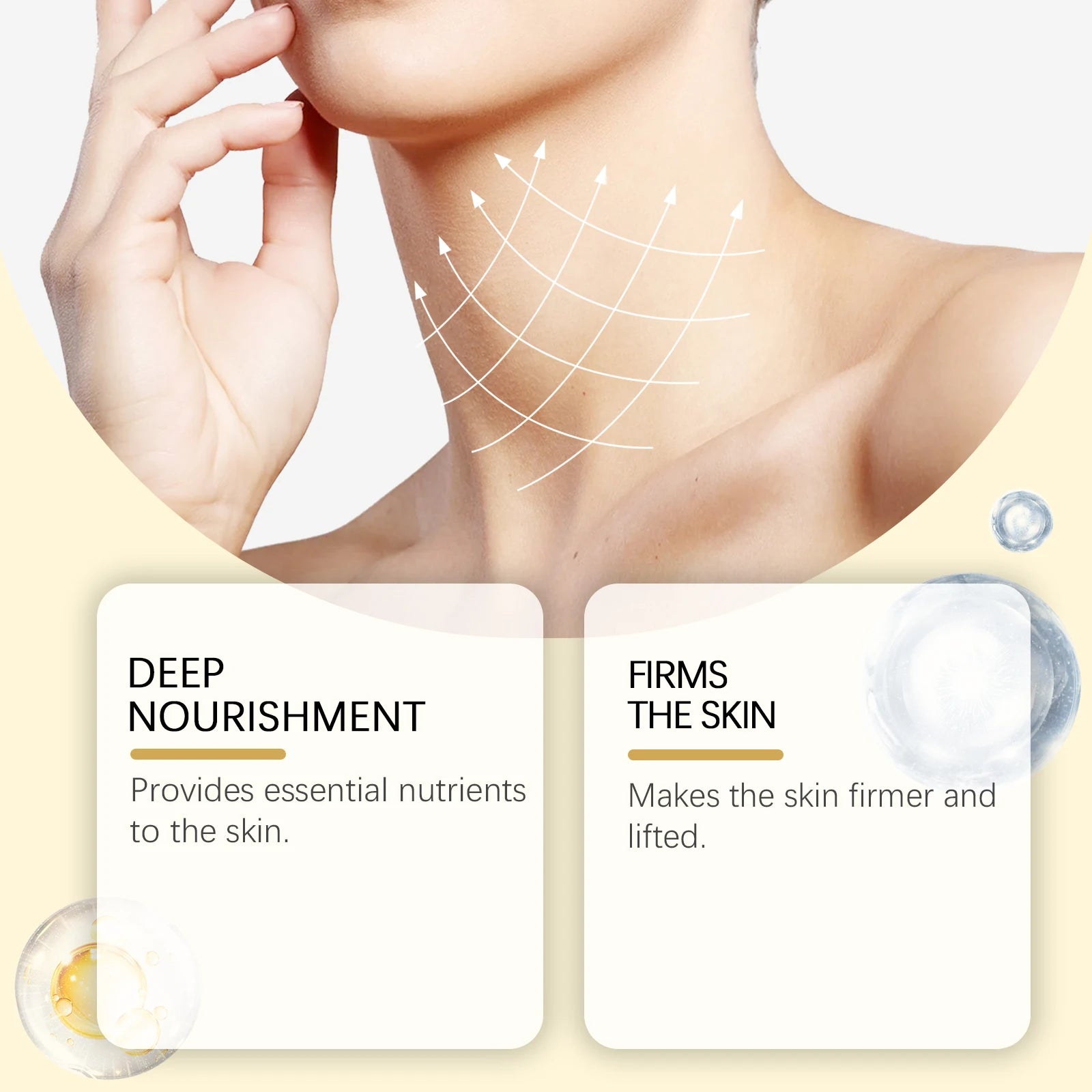 Hydrating Roll-On Neck Cream – Lightweight Moisturizer 120g Neck Moisturizer Cream Oasis Select