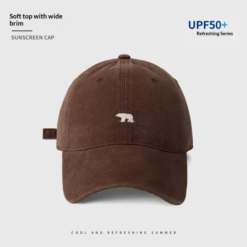 Unisex Bear Design Baseball Cap – Adjustable Soft Curved Brim Baseball Cap Oasis Select Brown