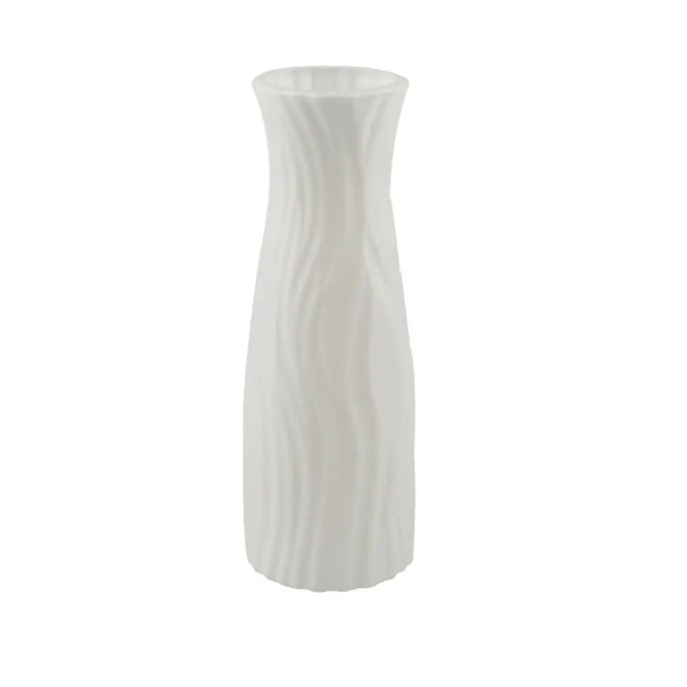 Nordic Plastic Flower Vase | Ceramic-Look Home Décor