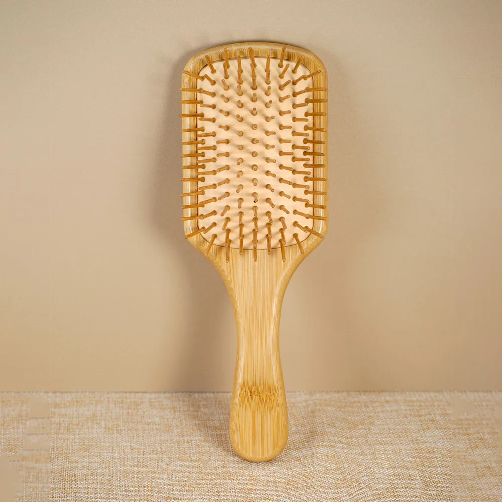 Bamboo Hair Brush Detangling Brushes for Scalp Massage Hair Care Suitable for All Hair Types Ideal for Daily Grooming Routine Oasis Select 887-4