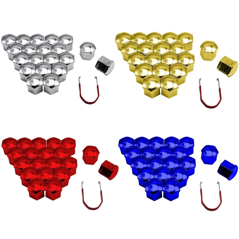 20Pcs 17/19/21mm Car Wheel Nut Caps Anti-Rust Auto Hub Screw Cover Wheel Nut Rim Cover Protection Covers Caps Tyre Nut Bolt Oasis Select
