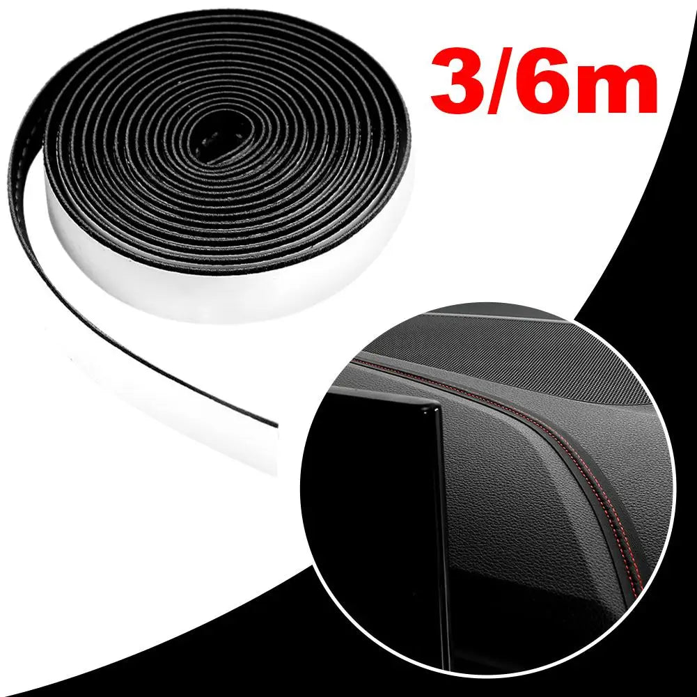 Car PU Leather Trim Strips – Dashboard & Console Decoration