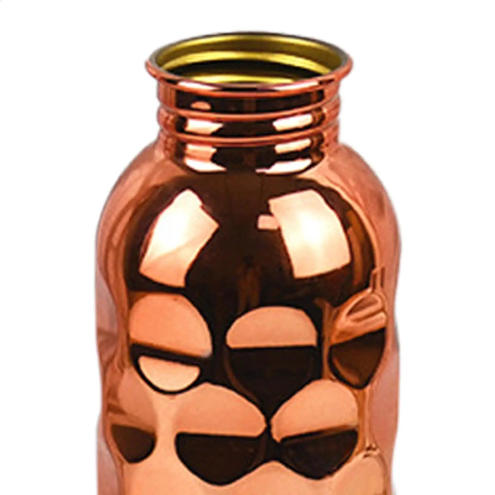 1000ml Copper Drinking Bottle Hammer Pattern Leakproof Sports Water Bottle Outdoor Cycling Gym Fitness Travel Drinking Cup Oasis Select