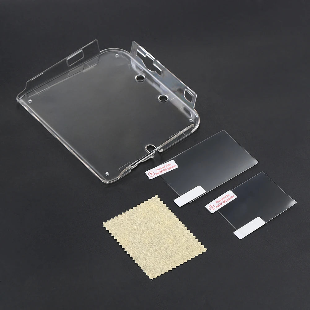 Nintendo 2DS Clear Hard Case Shell + Screen Protector | Anti-Scratch Game Console Case Oasis Select