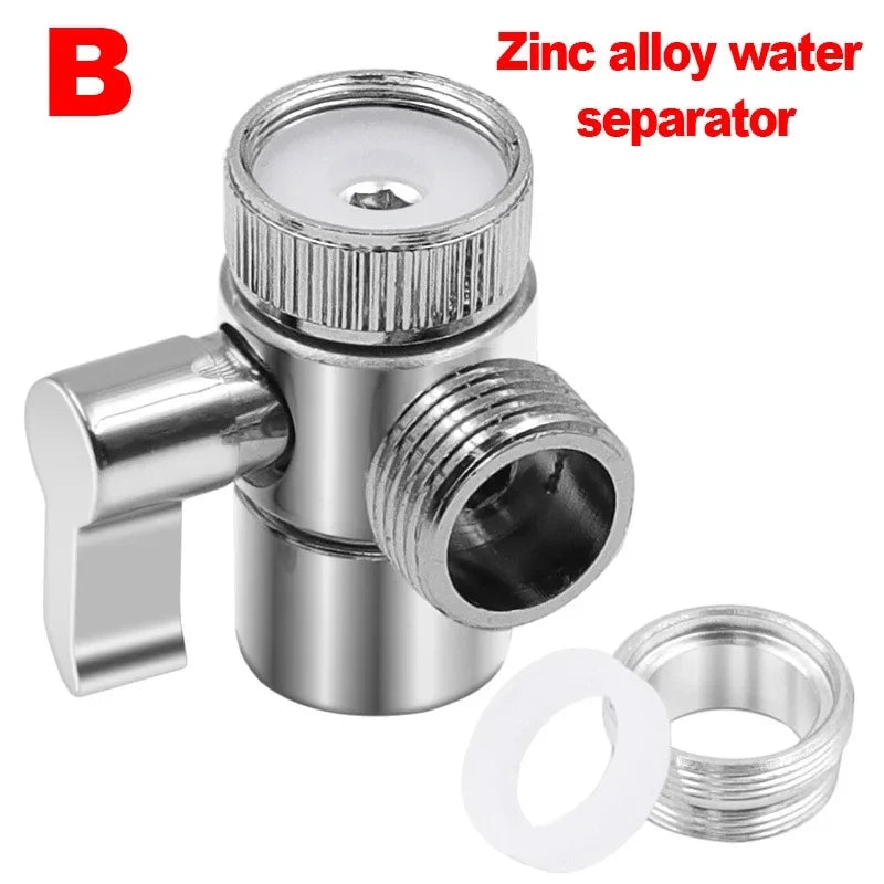 Kitchen Switch Faucet Adapter Sink Water Tap Splitter Diverter Valve Shower Toilet Bidet Tap Connector Bathroom Accessories Oasis Select Zinc alloy