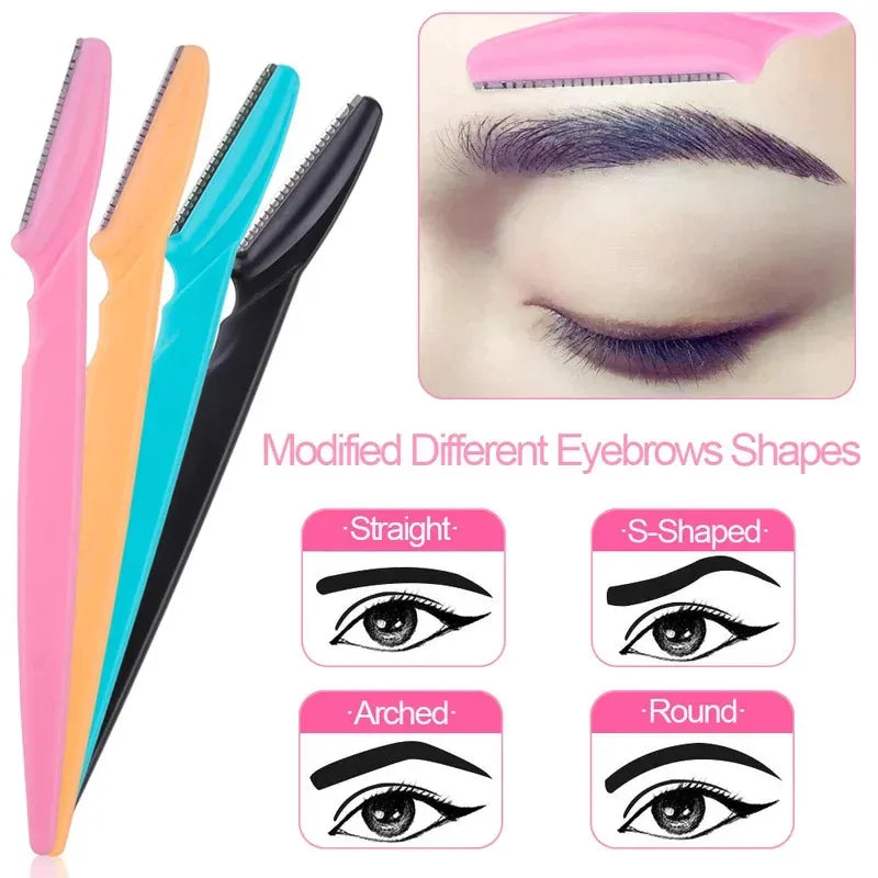 5/10Pcs Eyebrow Trimmer Makeup Tools Safe Eye Brow Razor Face Body Hair Removal Shaver Blades Woman Eyebrows Shaping Knife Oasis Select
