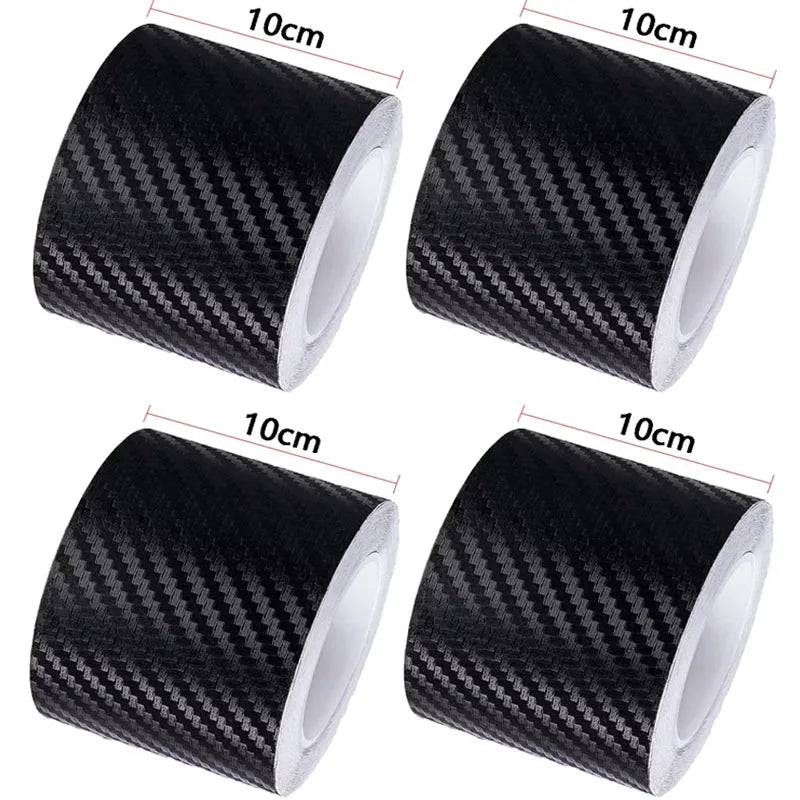 1/3/4pcs 7/5/3/1m Car 3D Carbon Fiber Sticker Threshold Anti Slip Protector Luggage Bumper Side Mirror Anti Scratch Tape Sticker Oasis Select 7m 10cm-4pcs