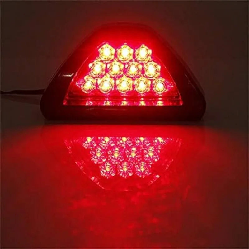 Universal 12V Car Brake Light LED F1 Triangle Tail Lamp Red Fog Light Flash Warning Bulb Motorcycle Signal Light Car Accessories Oasis Select
