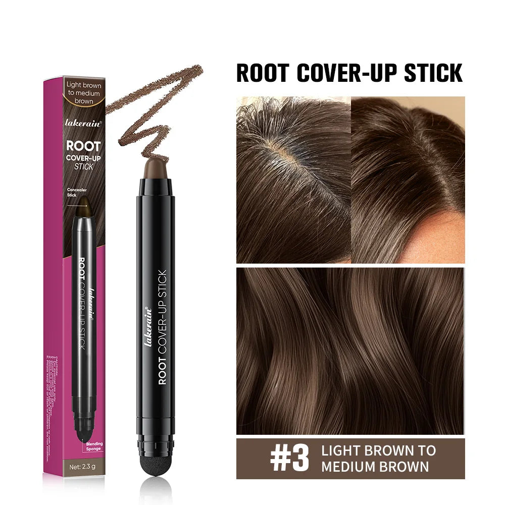 Hair Line Stick Pen Waterproof Hair Dye Pen & Brush Instantly Cover Grey White Hair Natural Hair Filling Hairline Shadow Makeup Oasis Select 3MEDIUM BROWN