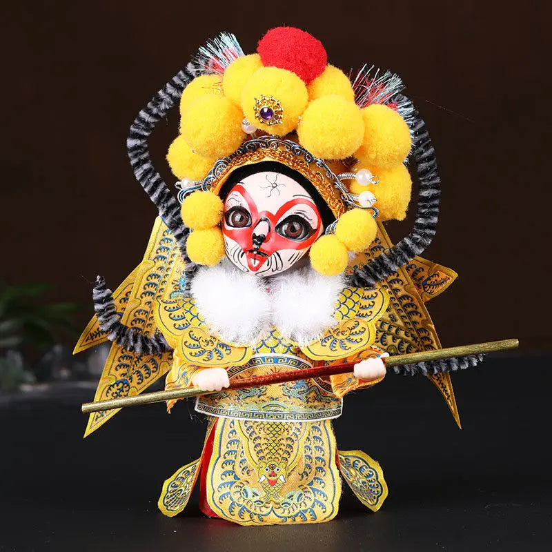 Chinese-style Themed Gifts for Foreigners Peking Opera Facial Makeup Memorabilia Silk Figurine Dolls and Decorative Ornaments Oasis Select Sun wukong 10x15cm