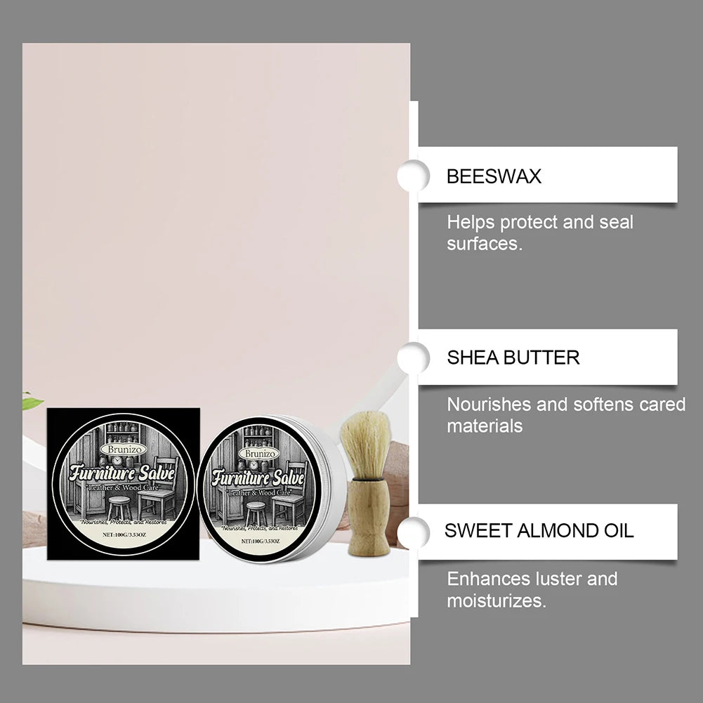 Beeswax Leather Conditioner & Wood Scratch Repair Cream