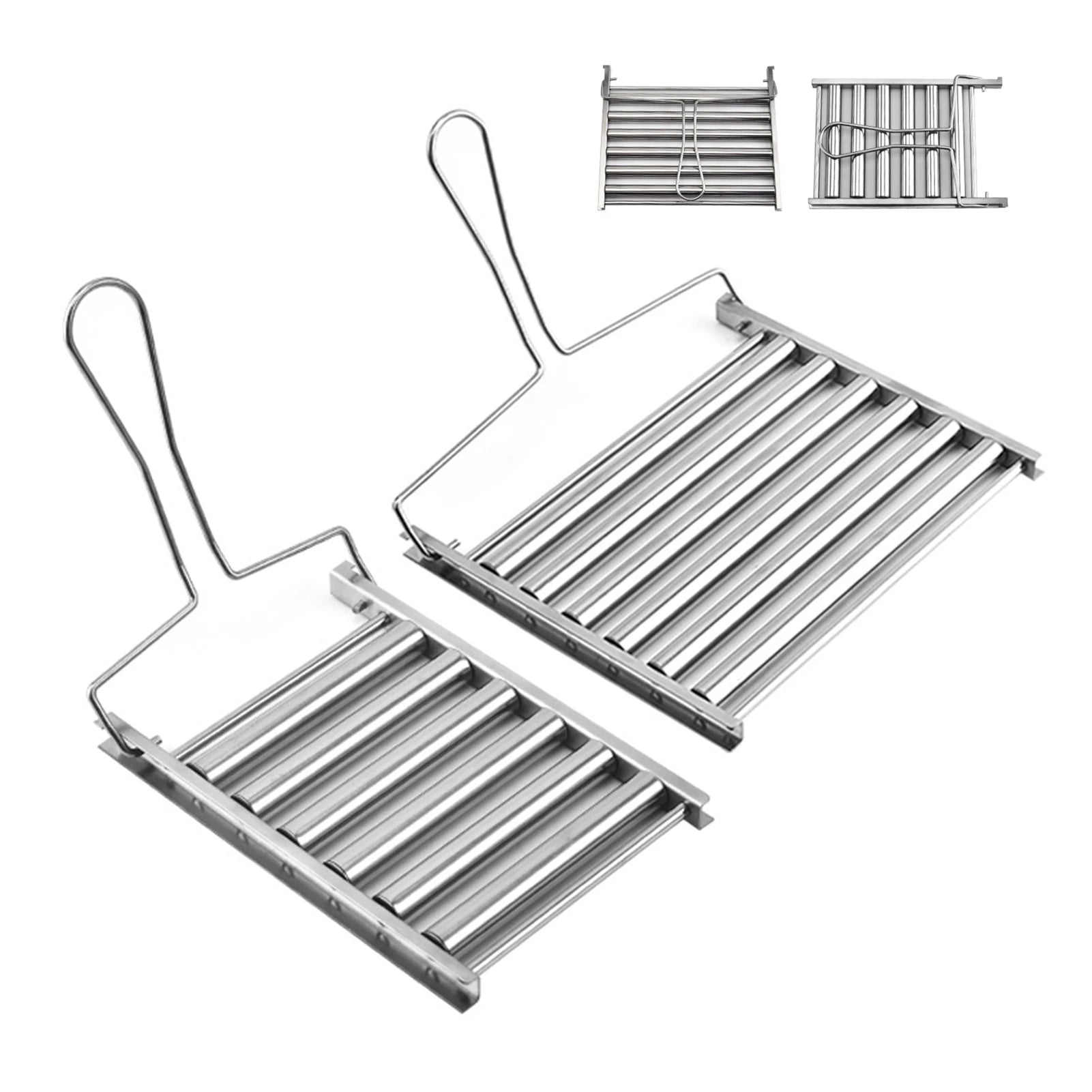 Stainless Steel Hot Dog Roller Rack | BBQ Sausage Griller