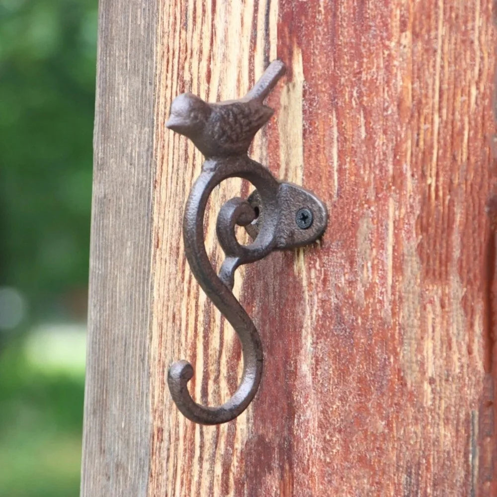 Rustic Cast Iron Bird Wall Hook – Vintage Decorative Hanger Decorative Wall Hook Oasis Select