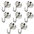 8PCS Strong Neodymium Magnetic Hook Sucker Metal 12kg 5Pounds Diameter 20mm Magnets Quick Hook Shelf Ring For Home Kitchen Oasis Select 8PC 20mm