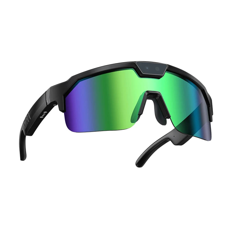 AI Smart Cycling Glasses 800W Camera Video Record Real-time Translation UV Protection Sports Eyewear For Bike Fishing Men Women Oasis Select GN