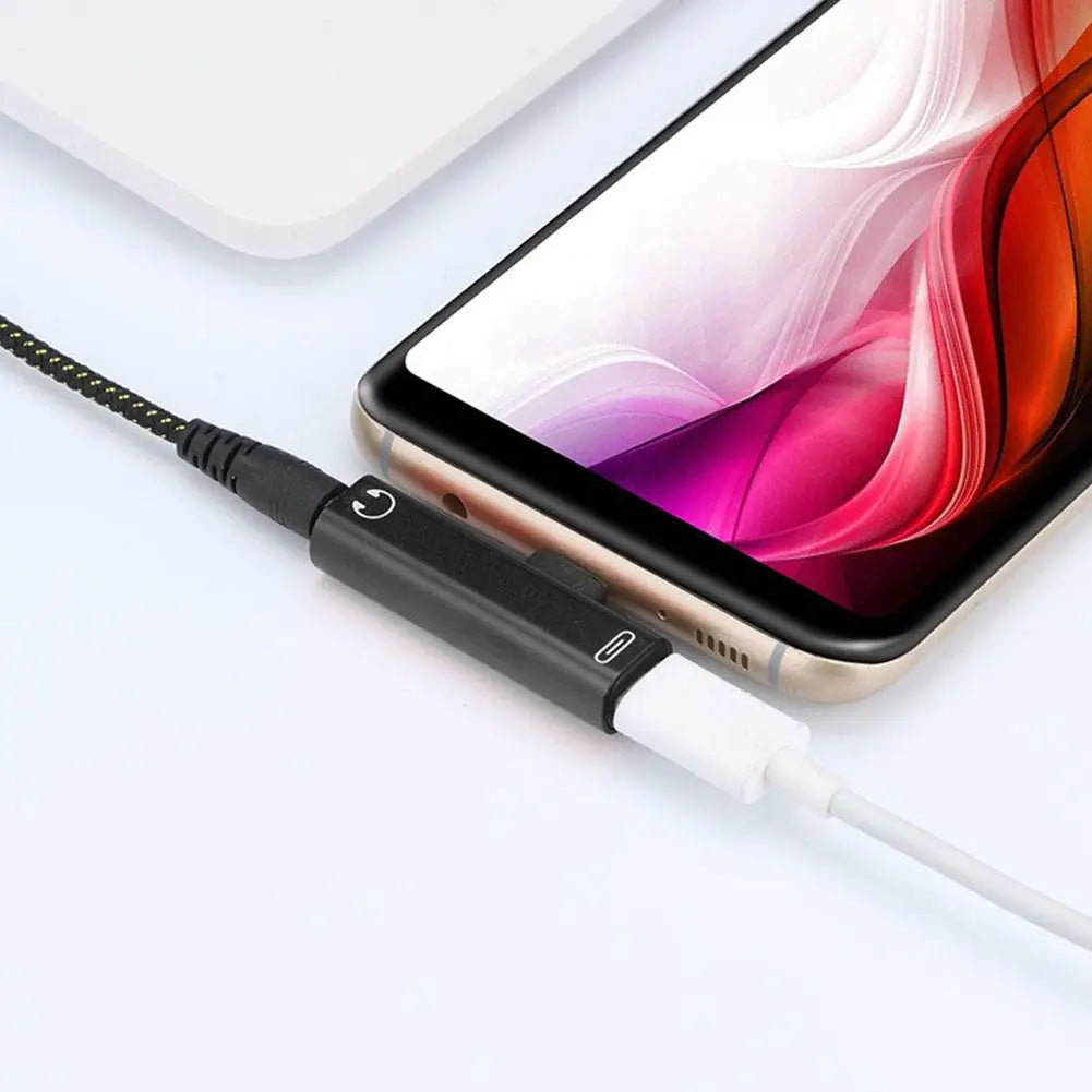 2-in-1 USB-C to 3.5mm Audio Adapter & Type-C Charging Cable