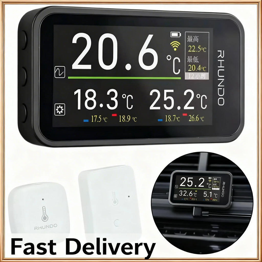TFT Wireless Digital Thermometer – Car, Home & Greenhouse