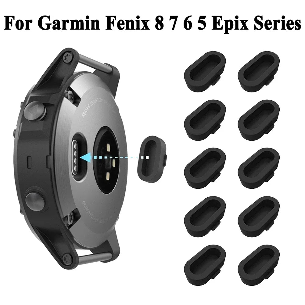Silicone Dustproof Charging Port Cap for Garmin Fenix & Forerunner Watch Port Protector Oasis Select