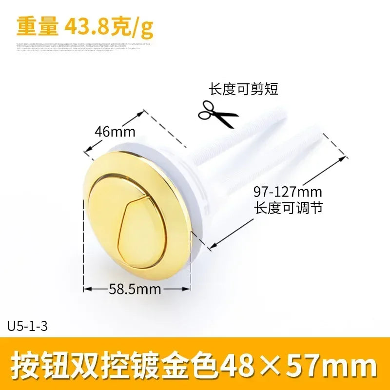 1PCS Dual Flush Toilet Tank Button 38mm/48mm/58mm Round shape Closestool Push Buttons Flush Valves Switch Bathroom Accessories Oasis Select C