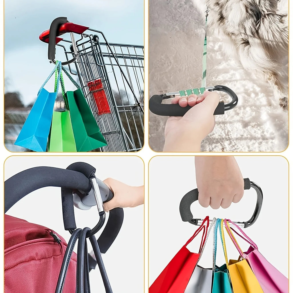 2pcs Baby Stroller Hook Stroller Dedicated Hook, Storage Bag Hook For Backpack Car, Universal Stroller Hook Hanging Shopping Bag Oasis Select